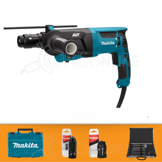 Makita® Tassellatore SDS-PLUS HR2631FT12 AVT + 17 SCALPELLI D-42444