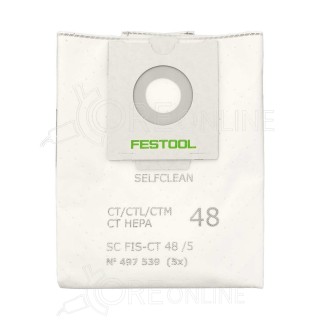 5 x Sacchetti filtro SELFCLEAN SC FIS-CT 48/5 Festool® 497539