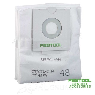 5 x Sacchetti filtro SELFCLEAN SC FIS-CT 48/5 Festool® 497539