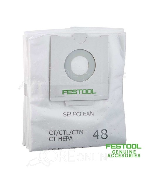 5 x Sacchetti filtro SELFCLEAN SC FIS-CT 48/5 Festool® 497539