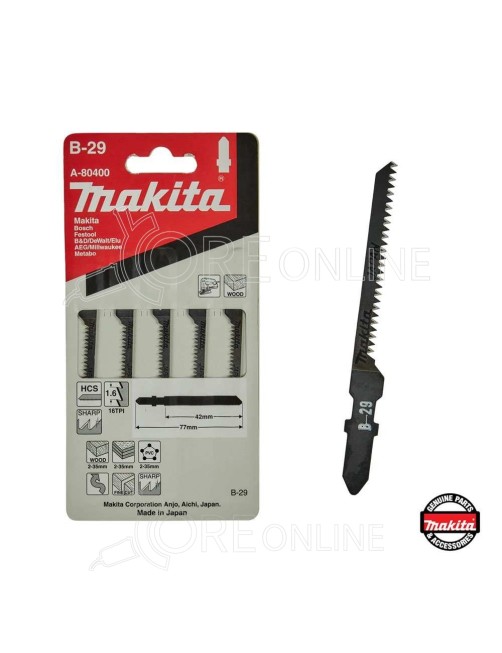 Pacco 5 lame Makita® B-29 A-80400 (Legno - Plastica)