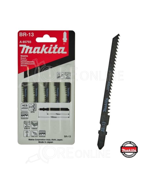 Pacco 5 lame Makita® BR-13 A-85793 (Legno - Plastica - Top)