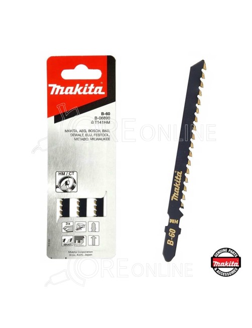 Pacco 3 lame WIDIA Makita® B-60 B-06890 (Legno - Plastica - Cartongesso - Fibra di vetro)