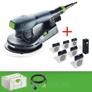 Levigatrice orbitale ETS EC 150/5 EQ Festool® 578188 + Set abrasivi Granat D150