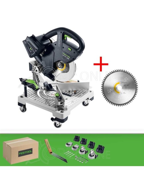 Troncatrice a batteria per listelli SYMMETRIC SYMC 70 EB-Basic Festool®578180 (Edizione MT)