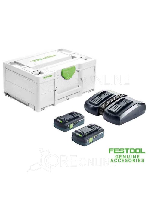 Kit energia Festool® 577109 ( 2 X batterie 18V 4Ah HPC-ASI + TCL 6 DUO )