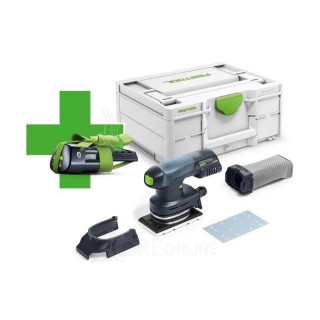 Levigatrice orbitale a batteria RTSC 400-Basic-ERGO Festool® 577028 + Batteria in omaggio