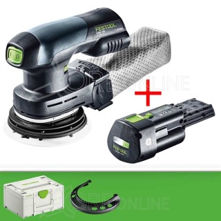 Levigatrice orbitale a batteria ETSC 125 Basic-ERGO 125 mm Festool® 577030 + Batteria in omaggio