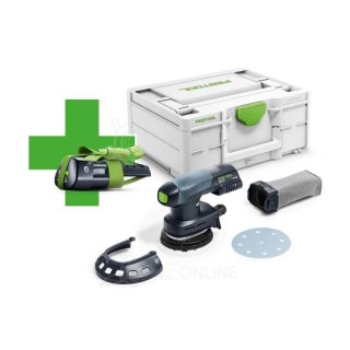 Levigatrice orbitale a batteria ETSC 125 Basic-ERGO 125 mm Festool® 577030 + Batteria in omaggio