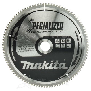 Lama 260 mm Alluminio 260x30x2.3 100T Makita B-33336 Specialized