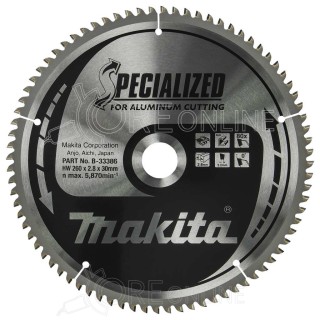 Lama per alluminio SPECIALIZED Ø260 x 30 x 2.8 80T Makita® B-33386