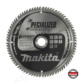 Lama per legno EFFICUT Ø260 x 30 x 2.15 80T Makita® B-67290