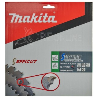 Lama per legno EFFICUT Ø260 x 30 x 2.15 80T Makita® B-67290