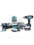 Trapano avvitatore con percussione Makita® DHP453RFX2 + valigetta con 96 accessori