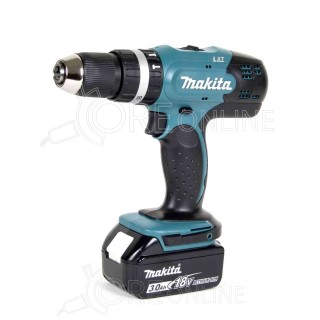 Trapano avvitatore con percussione Makita® DHP453RFX2 + valigetta con 96 accessori