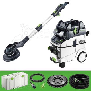 Set con levigatrice a stelo e aspiratore PLANEX LHS 2 225/CTL 36-Set Festool® 576696 (575990 + 574960 + 205274)