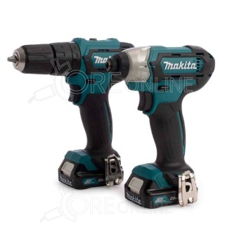 Kit trapano percussione e avvitatore Makita® CLX228AJ + T-SHIRT